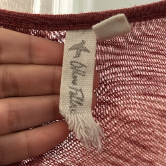 Long Sleeve Dark Red Dressy Tee - Picture 2 of 5